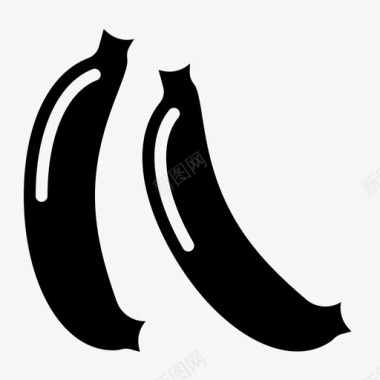 香蕉食物143填充图标图标