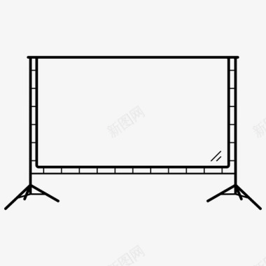 户外投影屏幕可折叠支架图标图标