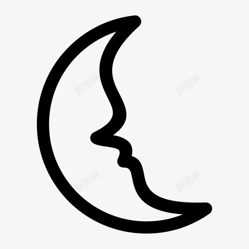 月亮自然夜晚图标svg_新图网 https://ixintu.com 夜晚 天空 月亮 睡眠 自然