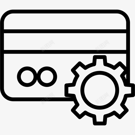 信用卡网络安全8线性图标svg_新图网 https://ixintu.com 信用卡 线性 网络安全
