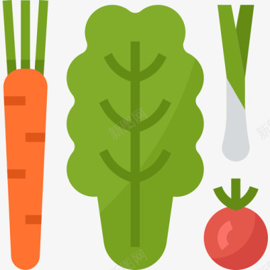 蔬菜超市27扁平图标图标