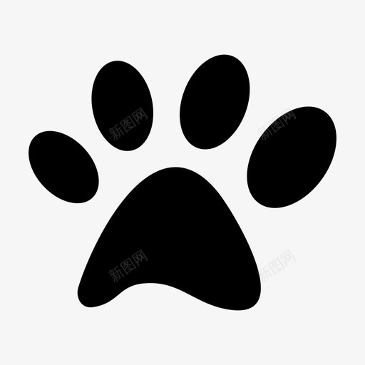 爪印动物猫图标svg_新图网 https://ixintu.com 动物 爪印 痕迹
