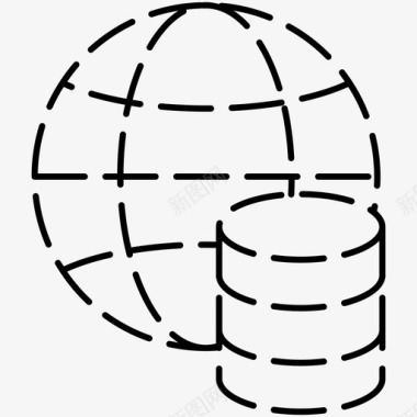 数据库托管国际图标图标