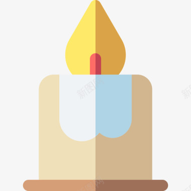 蜡烛葬礼12号平的图标图标