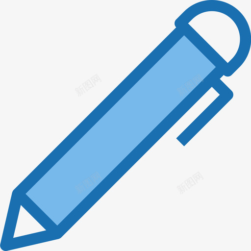 钢笔教育和学习9蓝色图标svg_新图网 https://ixintu.com 学习 教育 蓝色 钢笔