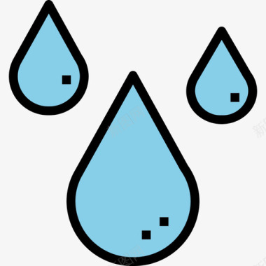 雨能量21线性颜色图标图标