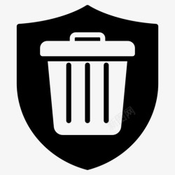 安全线安全垃圾箱删除保护图标高清图片