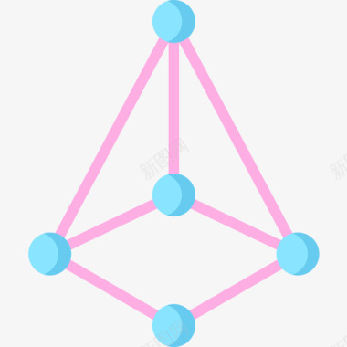 原子结构核6扁平图标图标