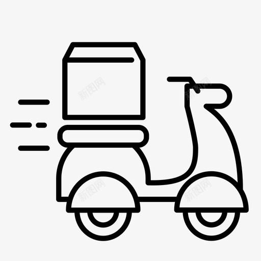 订购装箱送货图标svg_新图网 https://ixintu.com 包装 摩托车 装箱 订购 送菜 送货