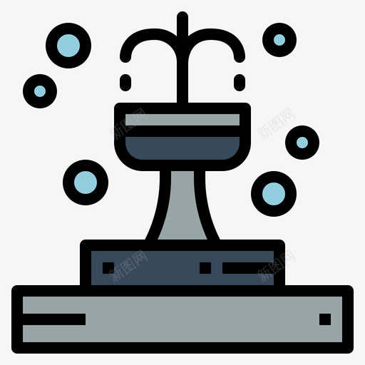 喷泉动物园16线性颜色图标svg_新图网 https://ixintu.com 动物园 喷泉 线性 颜色