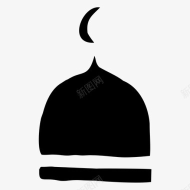 圆顶清真寺穆斯林图标图标