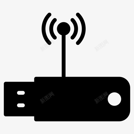 usbwifi驱动器硬件图标svg_新图网 https://ixintu.com 64像素 usb wifi 信号 字形 硬件 计算机 驱动器