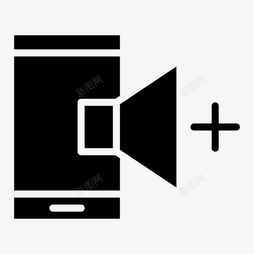 有声电话响亮扬声器图标svg_新图网 https://ixintu.com 响亮 扬声器 技术现代字形 有声电话 音量