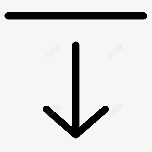 下箭头基本图标6轮廓svg_新图网 https://ixintu.com 下箭头 基本图标6 轮廓