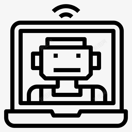 支持助手人工智能机器人图标svg_新图网 https://ixintu.com 人工智能 人工智能概述 技术 支持 支持助手 机器人