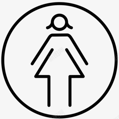 女人浴室女孩图标图标