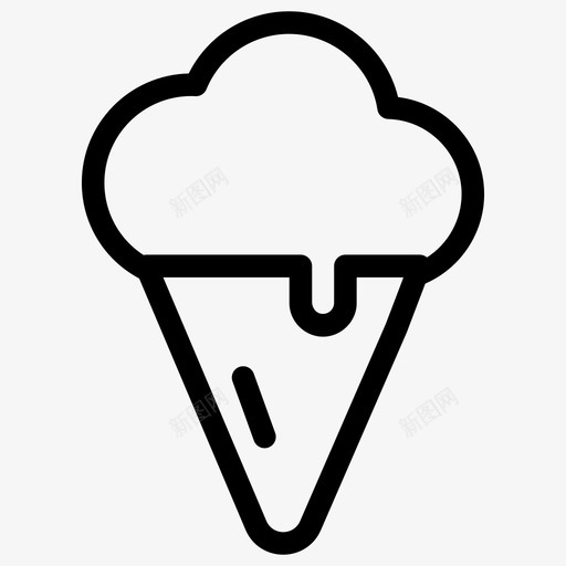 冰锥玉米角甜点图标svg_新图网 https://ixintu.com 冰淇淋 冰锥 图标 圣代 快餐 水果 玉米 甜点 系列 蔬菜 食物
