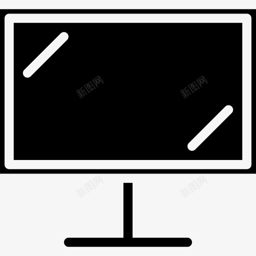 智能电视卧室9填充图标svg_新图网 https://ixintu.com 卧室 填充 智能 电视