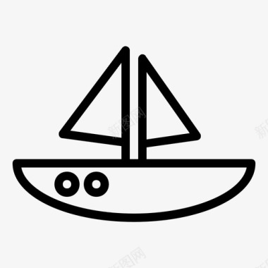 船帆船海运图标图标
