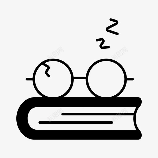 学习书籍眼镜图标svg_新图网 https://ixintu.com 书籍 休息 学习 学校 教育 标志 眼镜 睡眠