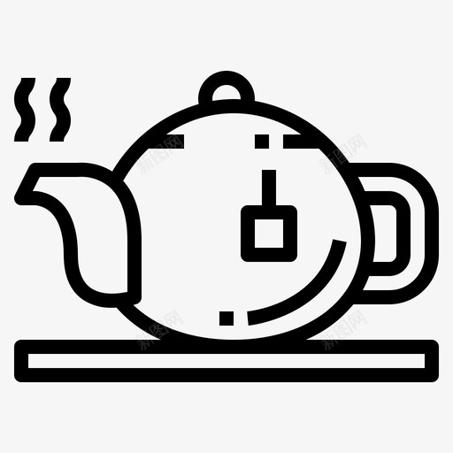 茶壶按摩和水疗线性图标svg_新图网 https://ixintu.com 按摩 水疗 线性 茶壶
