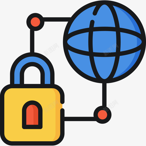 全球安全互联网技术16线性颜色图标svg_新图网 https://ixintu.com 互联网 全球 安全 技术 线性 颜色