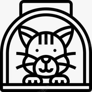 猫屋宠物店49线性图标图标