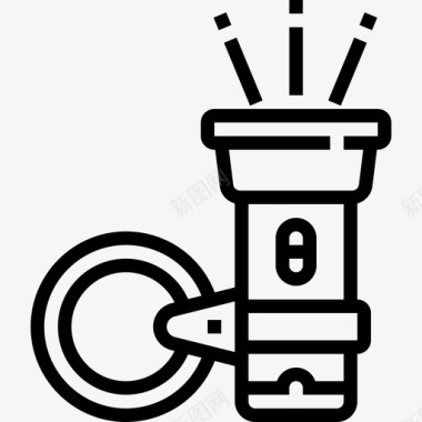 手电筒自行车18直线型图标图标