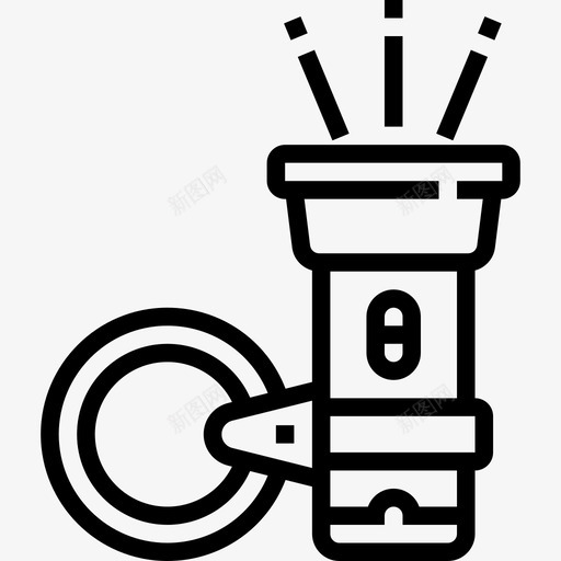 手电筒自行车18直线型图标svg_新图网 https://ixintu.com 手电筒 直线 线型 自行车