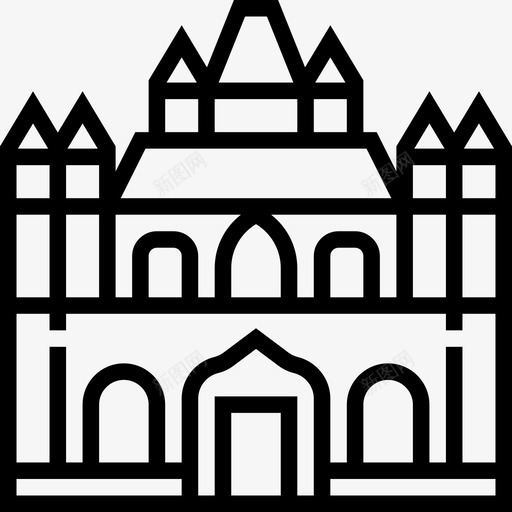 布尔戈斯大教堂地标12直线形图标svg_新图网 https://ixintu.com 地标 大教堂 布尔 戈斯 直线 线形