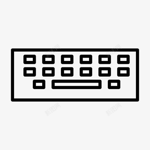 键盘打字工作图标svg_新图网 https://ixintu.com 工作 打字 电子设备 键盘