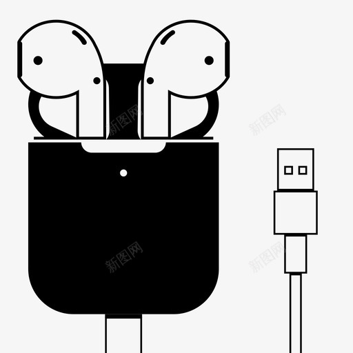 airpods充电苹果有线电视图标svg_新图网 https://ixintu.com airpods usb 充电 有线电视 耳塞 苹果 设备