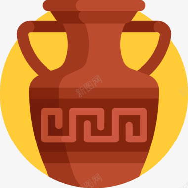 Amphora希腊神话9扁平图标图标