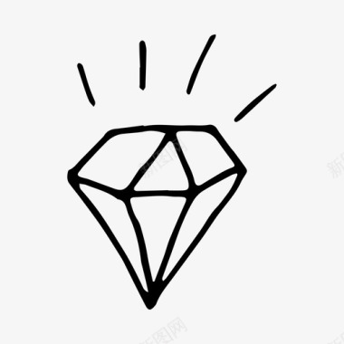 钻石涂鸦宝石图标图标