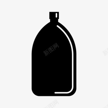 水瓶饮用水玻璃图标图标