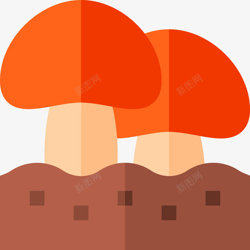 蘑菇过敏6扁平图标svg_新图网 https://ixintu.com 扁平 蘑菇 过敏