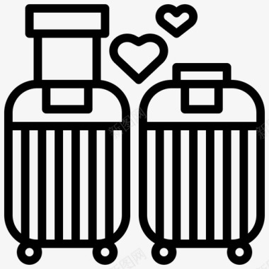 手提箱爱情与浪漫16直系图标图标