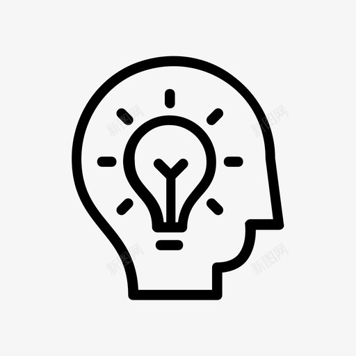 创意头脑创新图标svg_新图网 https://ixintu.com 创意 创新 头脑 开发 思维 符号 艺术设计