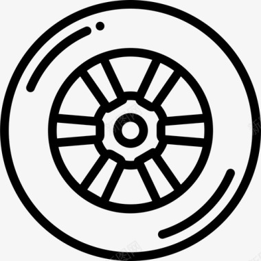 轮胎运动型10直线型图标图标