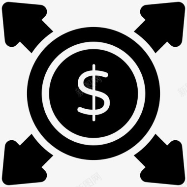 资金流资金现金流图标图标