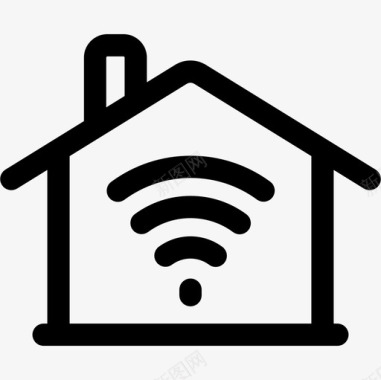 智能住宅房屋类型14线性图标图标