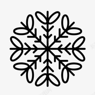 雪花北极圣诞节图标图标