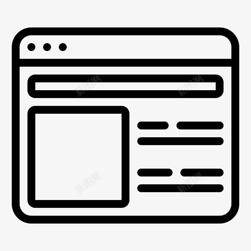 网站布局原型图标svg_新图网 https://ixintu.com 原型 布局 用户界面 电脑原型 线框 网站 网页设计