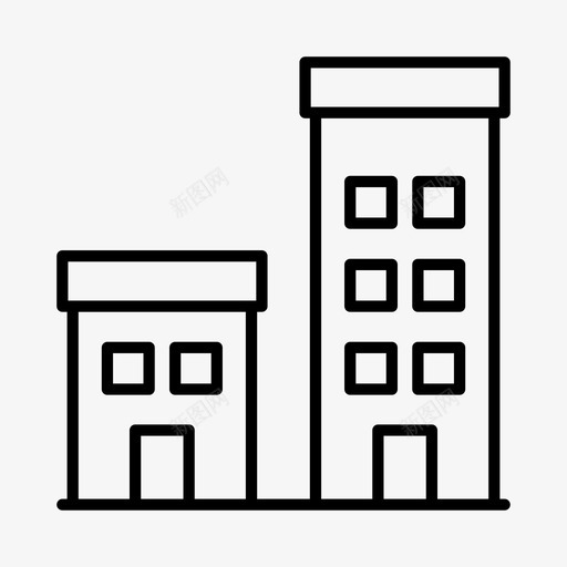 建筑公寓埃塞俄比亚图标svg_新图网 https://ixintu.com 公寓 埃塞俄比亚 城镇 建筑 村庄