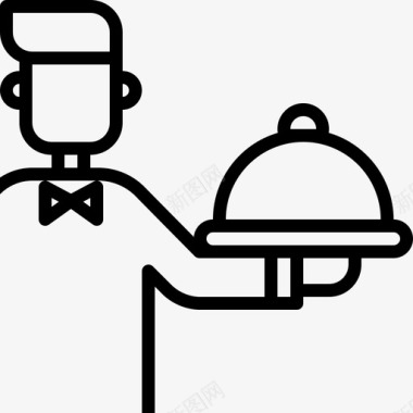 服务员食物菜单图标图标