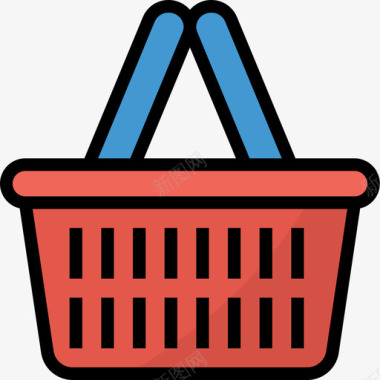 购物篮超市28线性颜色图标图标