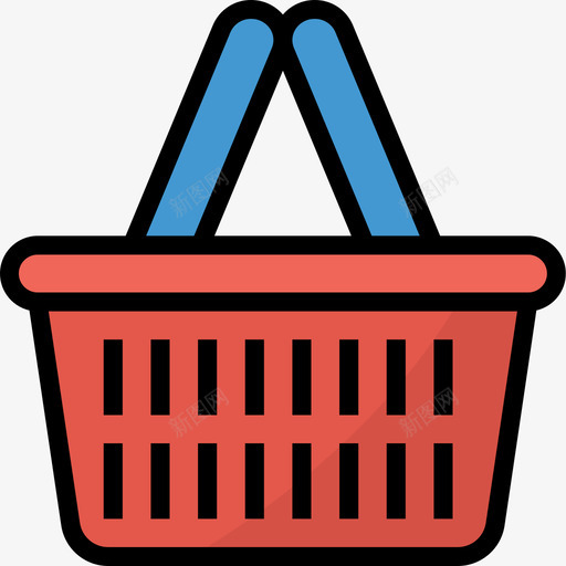 购物篮超市28线性颜色图标svg_新图网 https://ixintu.com 线性 购物篮 超市 颜色