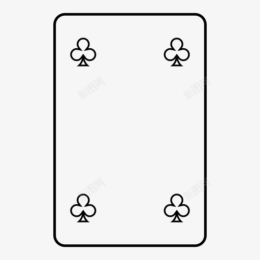 4个俱乐部纸牌赌场图标svg_新图网 https://ixintu.com 4个俱乐部 三叶草 扑克牌概述 纸牌 赌场