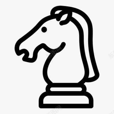 骑士国际象棋游戏图标图标