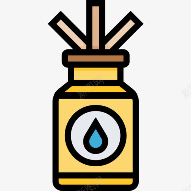 煤油核3线性颜色图标图标